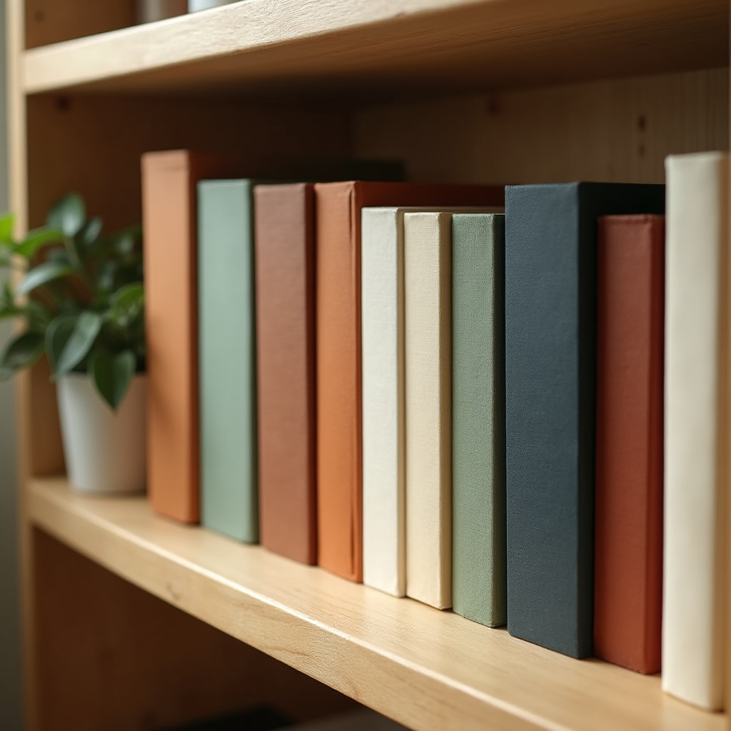 Estantería con libros sobre economía personal y comportamiento financiero